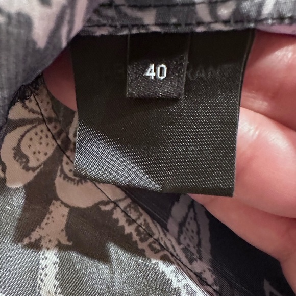 ISABEL MARANT size 40  Black and White Floral Women's Top - Picture 6 of 8